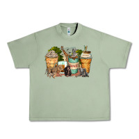 Oil Green safari animals coffee cups Urban Heavy Tee - Zillion Design Studio