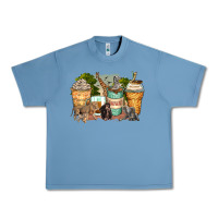 Pebble Blue safari animals coffee cups Urban Heavy Tee - Zillion Design Studio