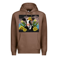 Chestnut cow cactus and sunflower Premium Hoodie - AdoDesignShop