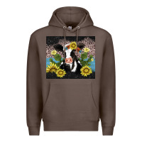 Coffee cow cactus and sunflower Premium Hoodie - AdoDesignShop