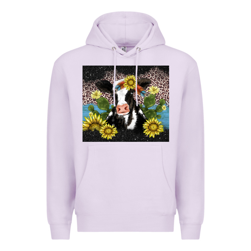 Cow Cactus And Sunflower Premium Hoodie by AdoDesignShop | Teevron