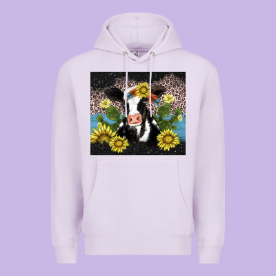 Cow Cactus And Sunflower Premium Hoodie Designed By Adodesignshop