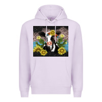 Lilac cow cactus and sunflower Premium Hoodie - AdoDesignShop