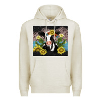 Oatmeal Heather cow cactus and sunflower Premium Hoodie - AdoDesignShop