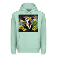 Seafoam cow cactus and sunflower Premium Hoodie - AdoDesignShop