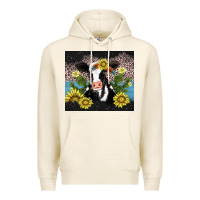 Tofu cow cactus and sunflower Premium Hoodie - AdoDesignShop