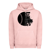 Pigment Salmon I Know I Play Like A Girl Try To Keep Up Urban Hoodie - Bettercallsaul