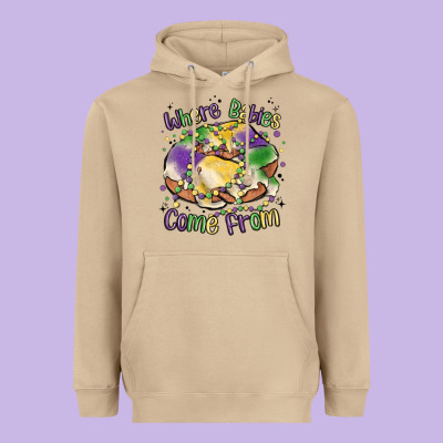 Where Babies Come From Heavyweight Hoodie Designed By Maliassmallbusiness