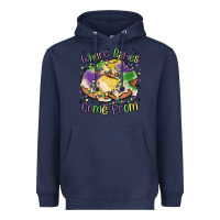 Navy where babies come from Heavyweight Hoodie - MaliasSmallBusiness