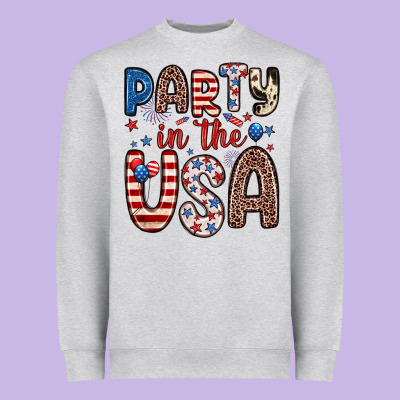 Party In The Usa Heavyweight Sweatshirt Designed By Zillion Design Studio