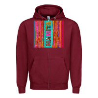 Burgundy mamita cinco de mayo Zipper Hoodie - Artiststas