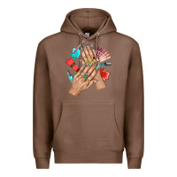 Chestnut Western Nail Art With Nail Material Bbs Premium Hoodie - BundleAndBundleShop