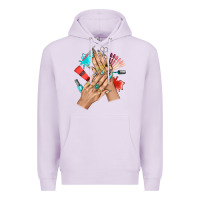 Lilac Western Nail Art With Nail Material Bbs Premium Hoodie - BundleAndBundleShop