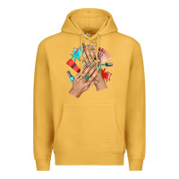 Mustard Western Nail Art With Nail Material Bbs Premium Hoodie - BundleAndBundleShop