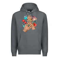 Rock Western Nail Art With Nail Material Bbs Premium Hoodie - BundleAndBundleShop