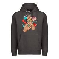 Smoke Western Nail Art With Nail Material Bbs Premium Hoodie - BundleAndBundleShop