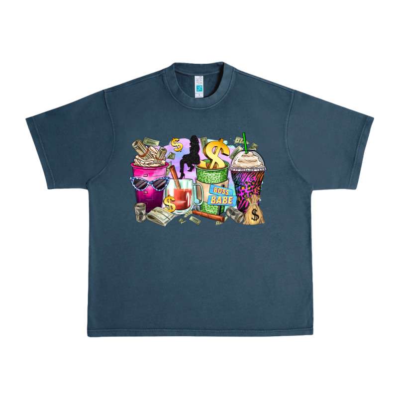 Boss Babe Coffee Cups Urban Heavy Tee by Zillion Design Studio | Teevron