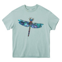 Arona Blue Dragonfly Heavy Core Tee - LillyAllenDesigns