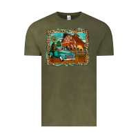 Vintage Olive rustic country barn Vintage Tee - Zillion Design Studio