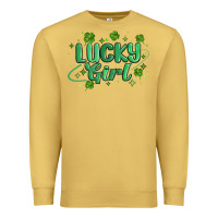Antique Gold lucky girl Premium Sweatshirt - MaliasSmallBusiness