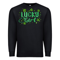 Black lucky girl Premium Sweatshirt - MaliasSmallBusiness