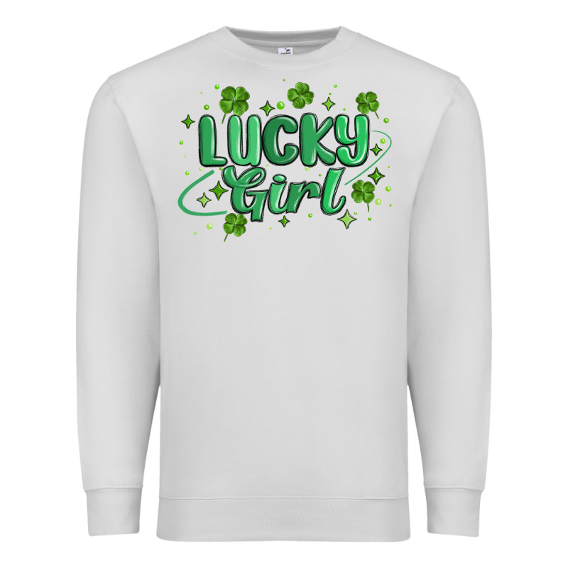 Lucky Girl Premium Sweatshirt by MaliasSmallBusiness | Teevron