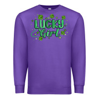 Purple lucky girl Premium Sweatshirt - MaliasSmallBusiness