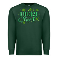 Sports Green lucky girl Premium Sweatshirt - MaliasSmallBusiness