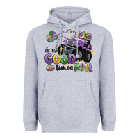 Heather Grey let the good times roll Heavyweight Hoodie - MaliasSmallBusiness
