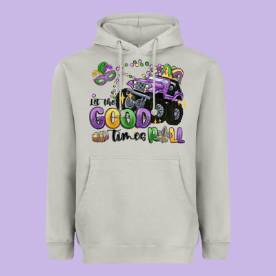 Let The Good Times Roll Heavyweight Hoodie Designed By Maliassmallbusiness