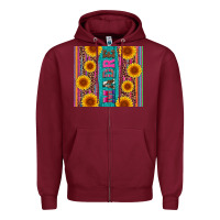 Burgundy madre cinco de mayo Zipper Hoodie - Artiststas