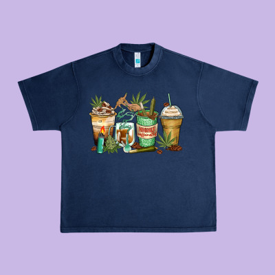 Highly Caffeinated Coffee Cups Urban Heavy Tee Designed By Zillion Design Studio