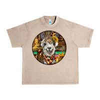 French Oak western alpaca Urban Heavy Tee - BarkalooDesign