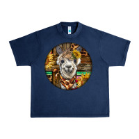Navy western alpaca Urban Heavy Tee - BarkalooDesign