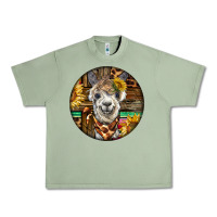 Oil Green western alpaca Urban Heavy Tee - BarkalooDesign
