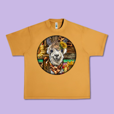 Western Alpaca Urban Heavy Tee Designed By Barkaloodesign