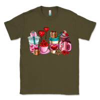 Army Green valentines day roses coffee cups Classic Tee - AdoDesignShop