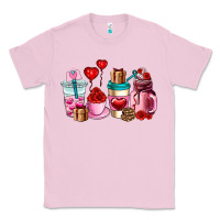 Bubblegum Pink valentines day roses coffee cups Classic Tee - AdoDesignShop