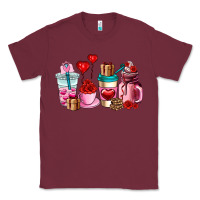 Burgundy valentines day roses coffee cups Classic Tee - AdoDesignShop