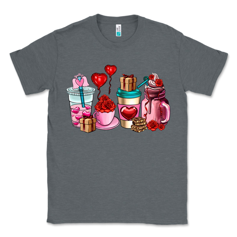 Valentines Day Roses Coffee Cups Classic Tee by AdoDesignShop | Teevron