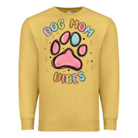 Antique Gold dog mom vibes Premium Sweatshirt - MaliasSmallBusiness