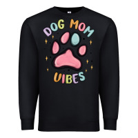 Black dog mom vibes Premium Sweatshirt - MaliasSmallBusiness