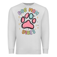 Dove Grey dog mom vibes Premium Sweatshirt - MaliasSmallBusiness