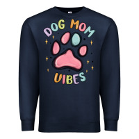 Navy dog mom vibes Premium Sweatshirt - MaliasSmallBusiness
