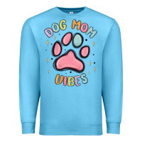Ocean Blue dog mom vibes Premium Sweatshirt - MaliasSmallBusiness