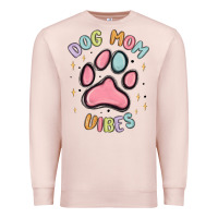 Pale Pink dog mom vibes Premium Sweatshirt - MaliasSmallBusiness
