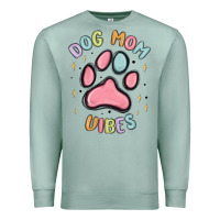 Seafoam dog mom vibes Premium Sweatshirt - MaliasSmallBusiness