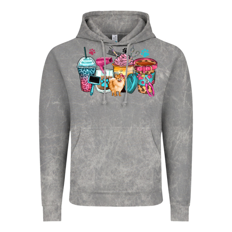 Pet Groomer Coffee Cups Vintage Hoodie by Zillion Design Studio | Teevron