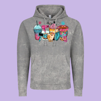 Pet Groomer Coffee Cups Vintage Hoodie Designed By Zillion Design Studio