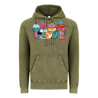 Vintage Olive pet groomer coffee cups Vintage Hoodie - Zillion Design Studio